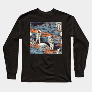 Astronaut Pattern Long Sleeve T-Shirt